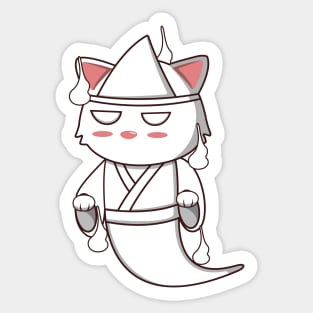 Kawaii Yurei Ghost Cat Sticker